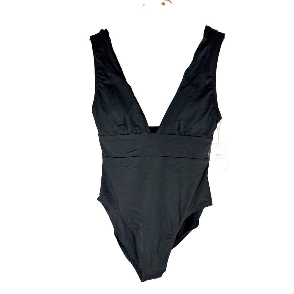 Andie Mykonos Black One Piece Swimsuit Size Medium
